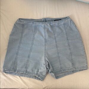 PrettyLittleThing Blue Jean Shorts Mid-Rise Casual
